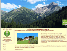 Tablet Screenshot of gaestehaus-almenrausch.de